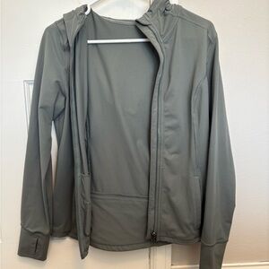 CRZ YOGA Men's Gray Lightweight Hooded Jacket